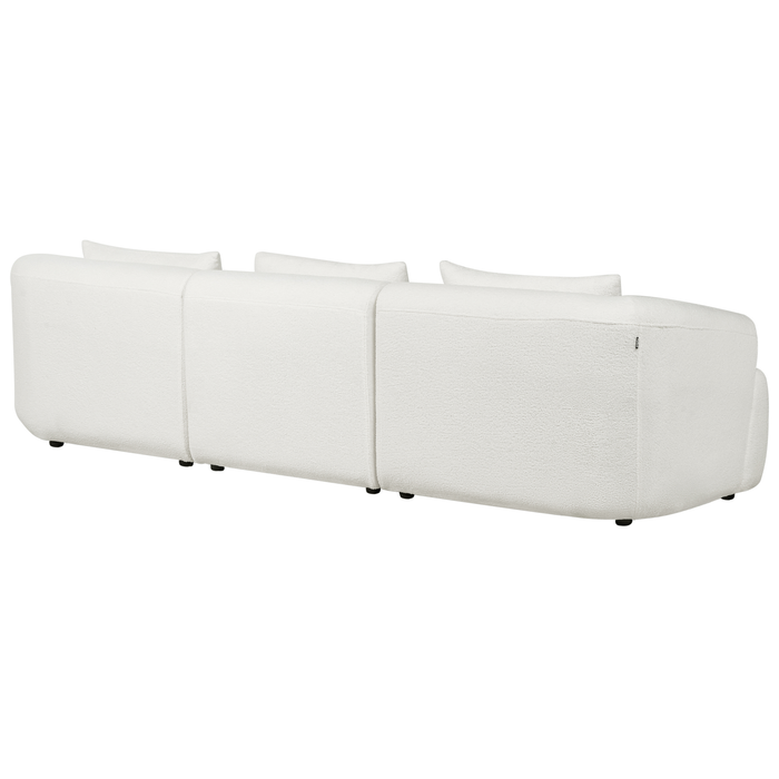 Beliani-SVANSELE-Driezitsbank-Gebroken wit-Linkszijdig-Bouclé