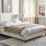 Beliani-ROANNE-Tweepersoonsbed-Lichtbeige-160 x 200 cm-Polyester