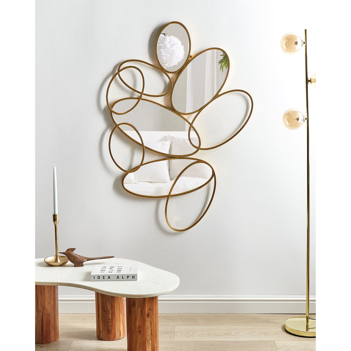 Beliani - DECIZE - Wandspiegel - Goud - 113 x 77 cm - Metaal