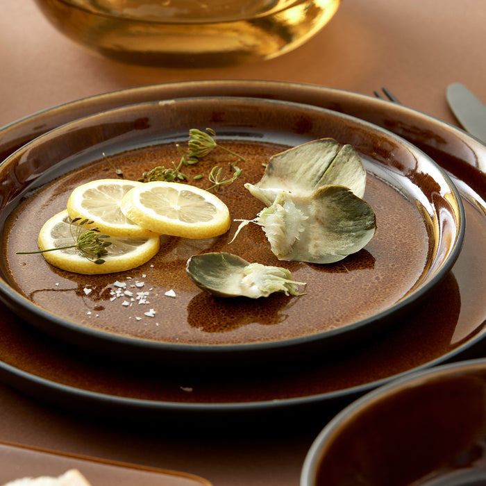 Bitz Dinerbord Gastro Zwart|amber ø 27 cm