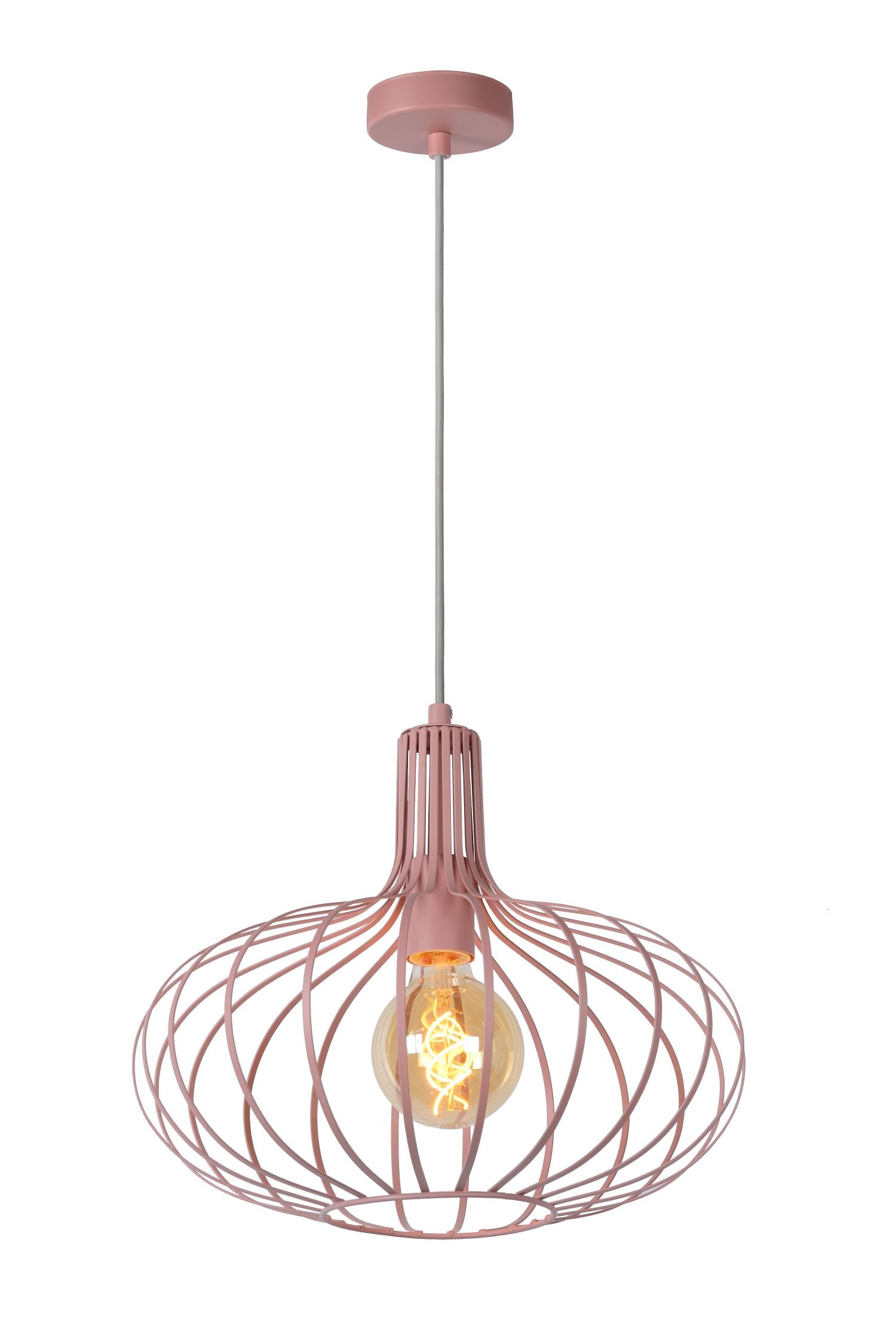 Lucide MERLINA Hanglamp 1xE27 - Roze