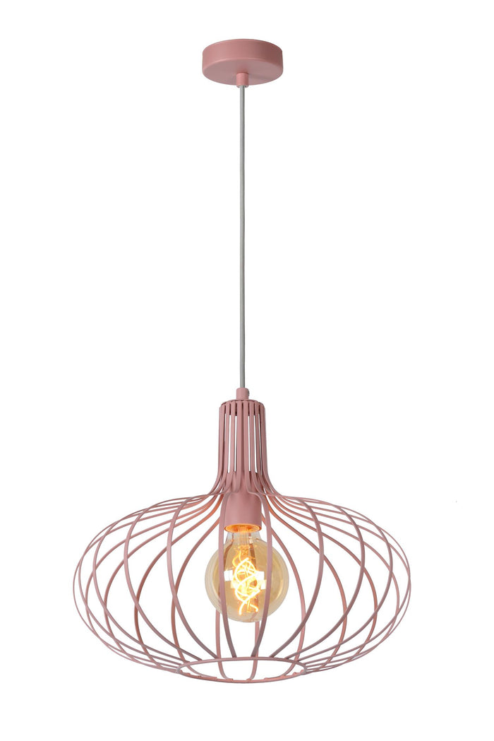 Lucide MERLINA Hanglamp 1xE27 - Roze
