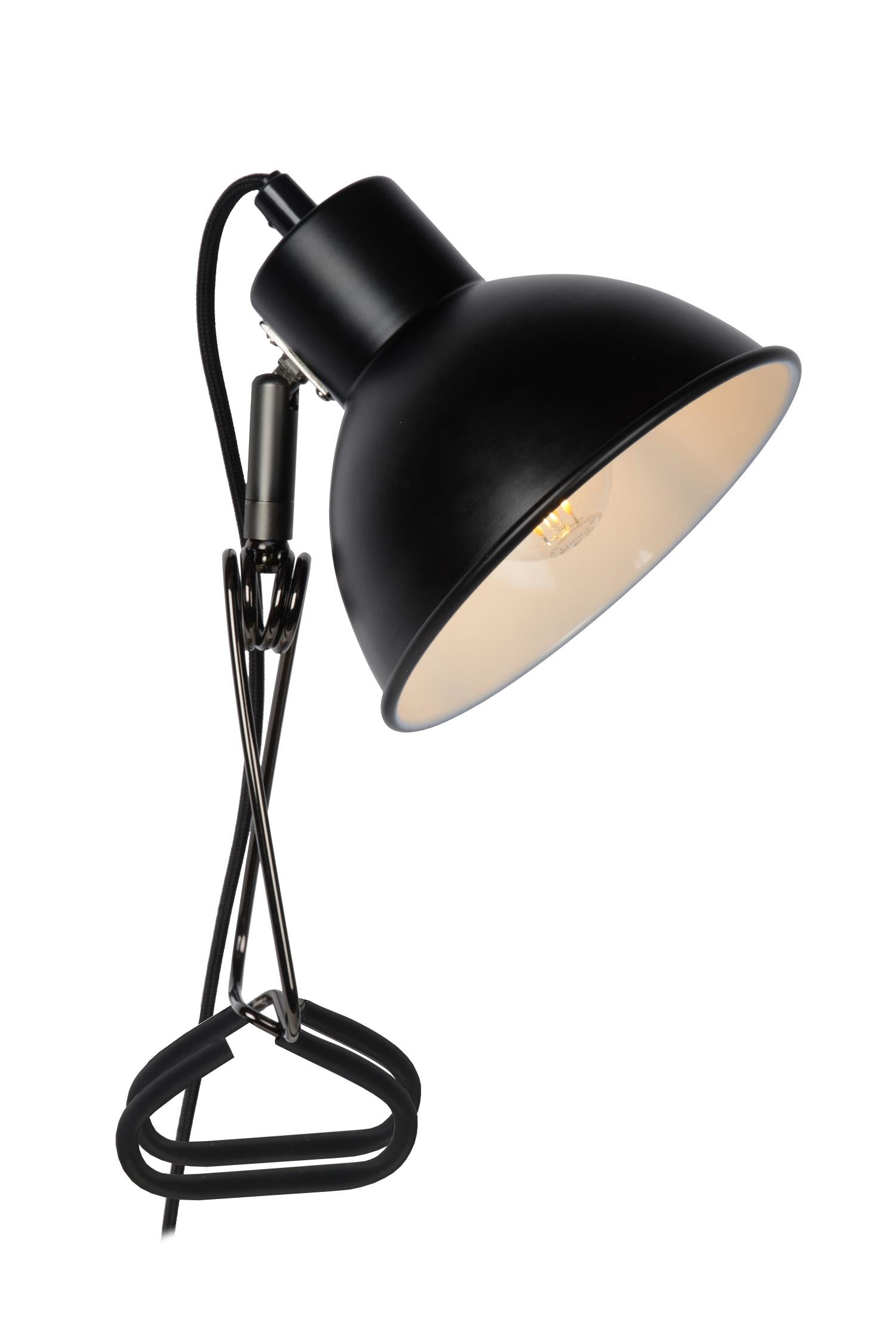 Lucide MOYS Klemlamp - Zwart