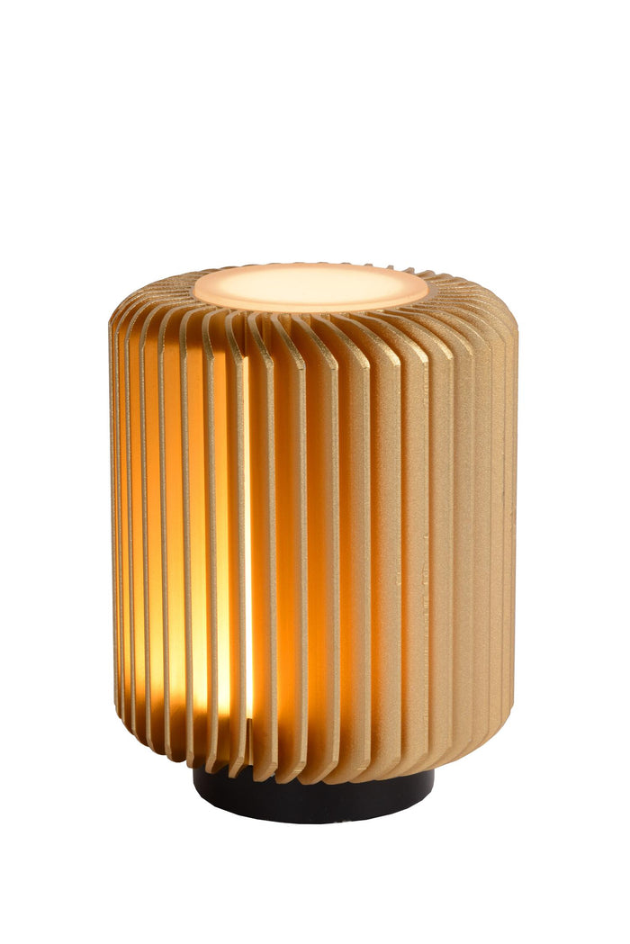 Lucide TURBIN Tafellamp - Mat Goud | Messing