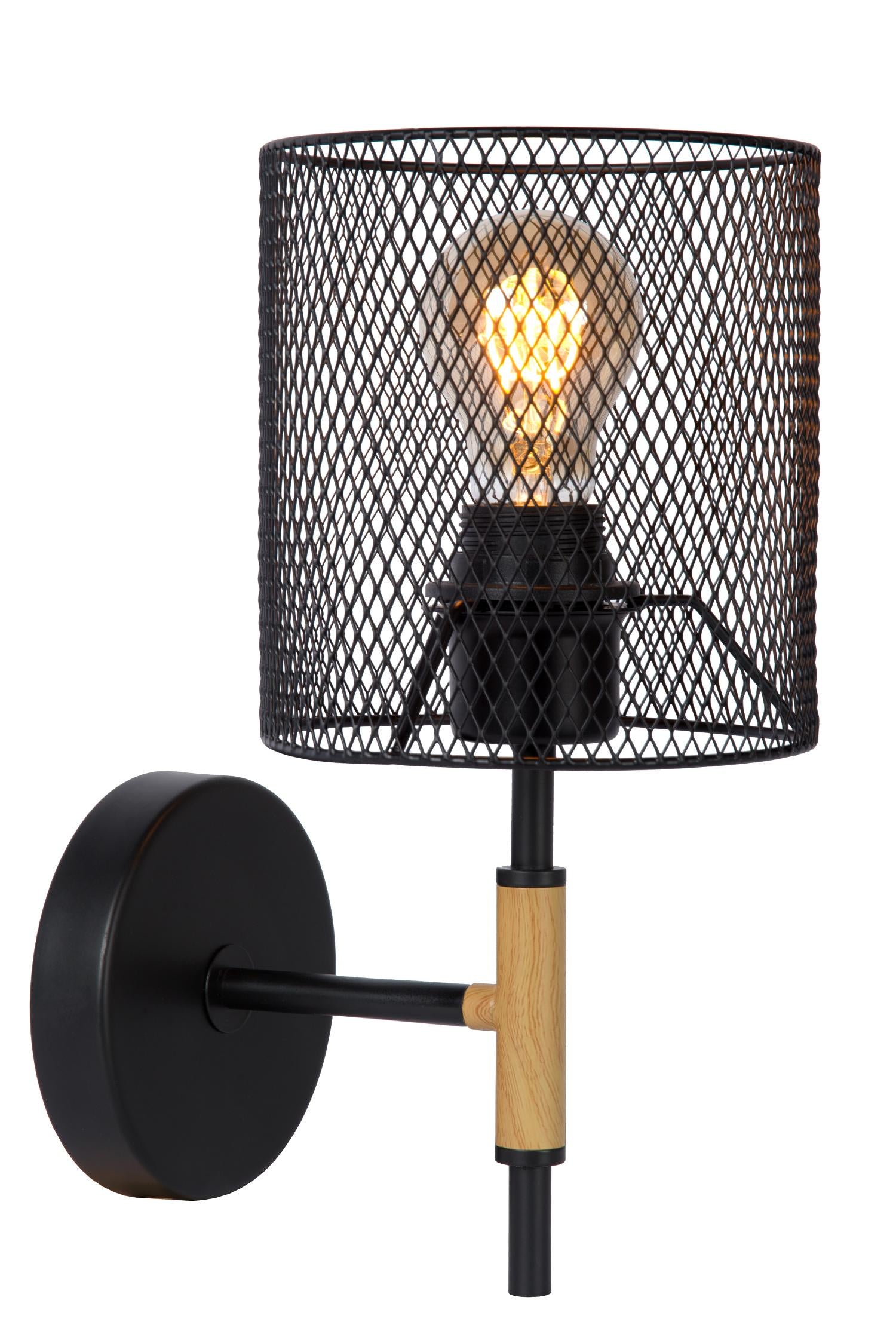 Lucide BASKETT Wandlamp - Zwart