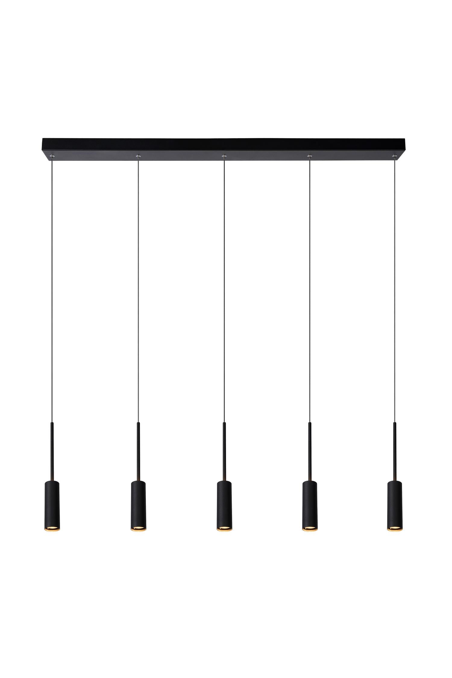 Lucide TUBULE Hanglamp - Zwart