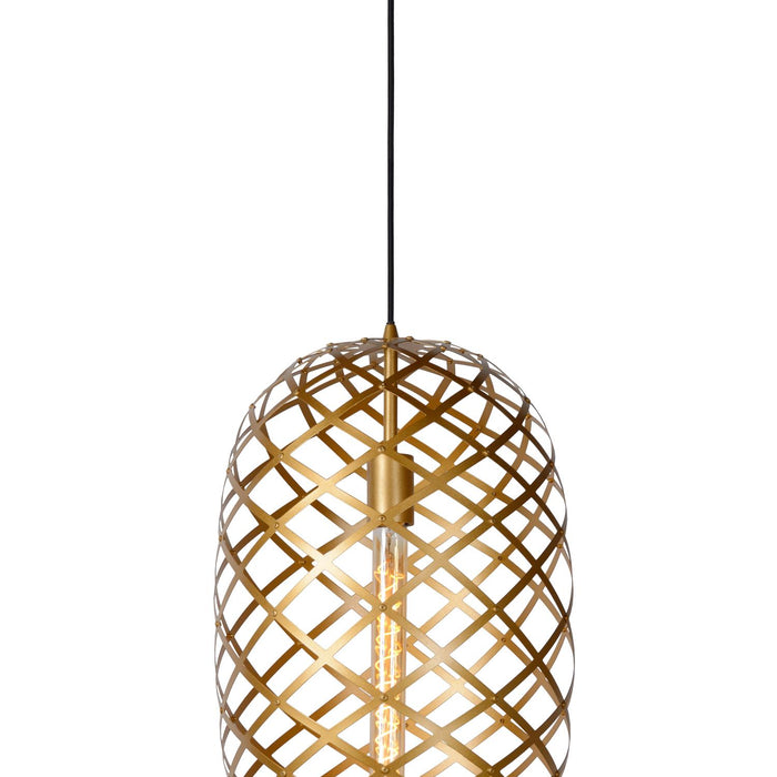 Lucide WOLFRAM Hanglamp - Mat Goud | Messing
