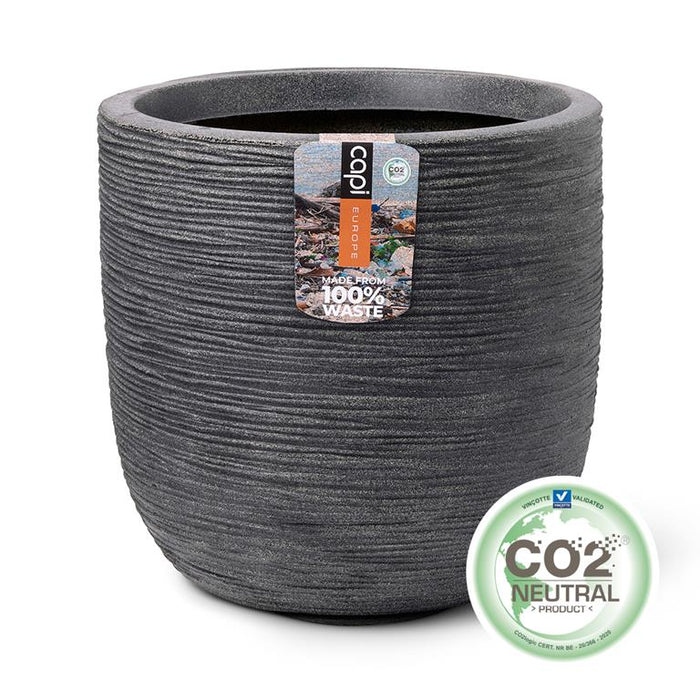 Capi 100% Waste Bloempot Ø 43 cm - Terrazzo grijs