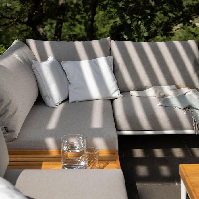 Houe Level2 Cozy Corner loungebank links frame wit stof Ash