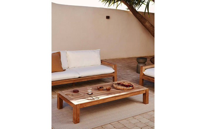 Kave Home - Forcanera salontafel in massief teakhout 150 x 71 cm