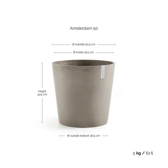 Ecopots Amsterdam 50  Taupe
