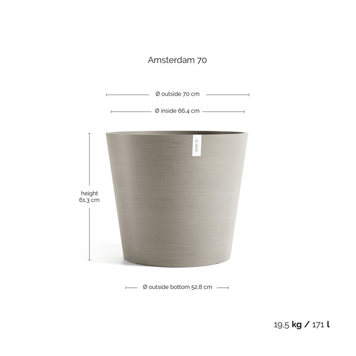 Ecopots Amsterdam 70 Taupe