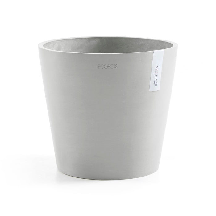 Ecopots Amsterdam 30 + Water Reservoir White Grey