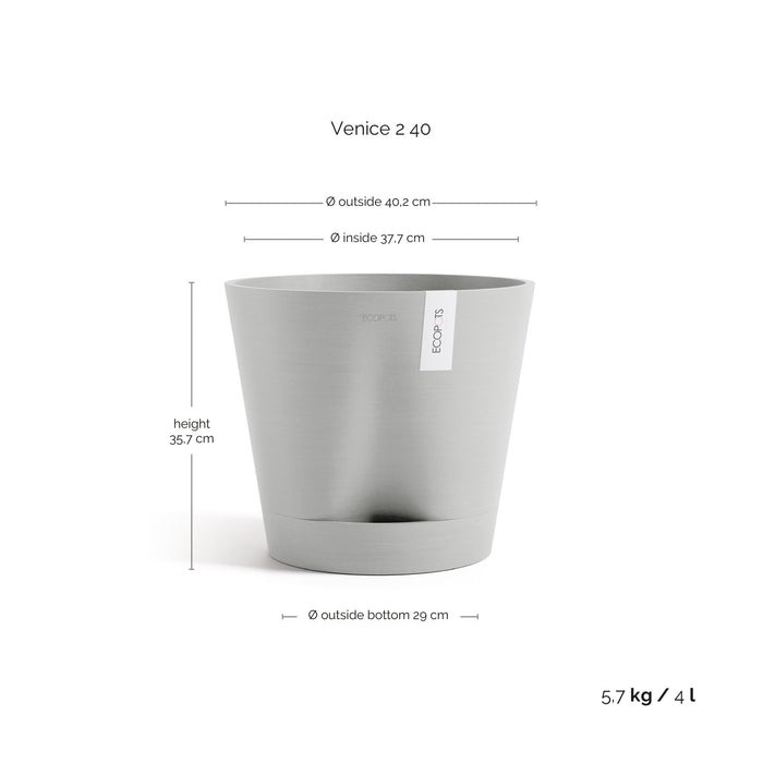 Ecopots Venice 2 40 White Grey