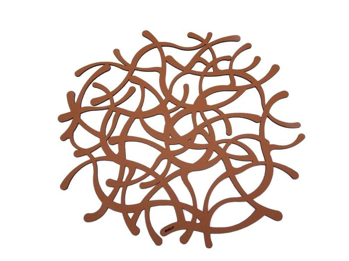 NOOBLU TUMBL onderzetters 15 cm - Cognac - Set van 6