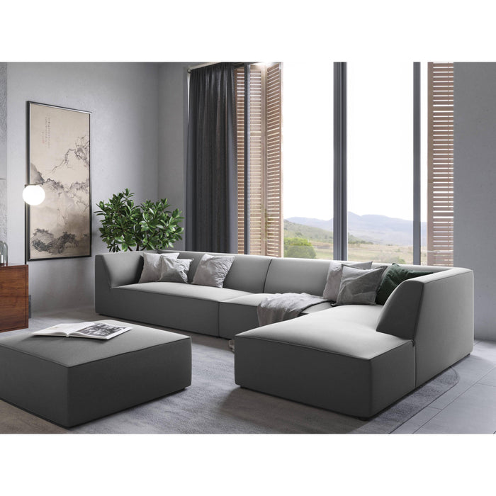 Windsor & Co Sao Hocker - Velvet  - Grijs