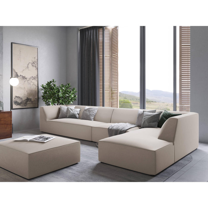 Windsor & Co Sao Hocker - Velvet  - Beige