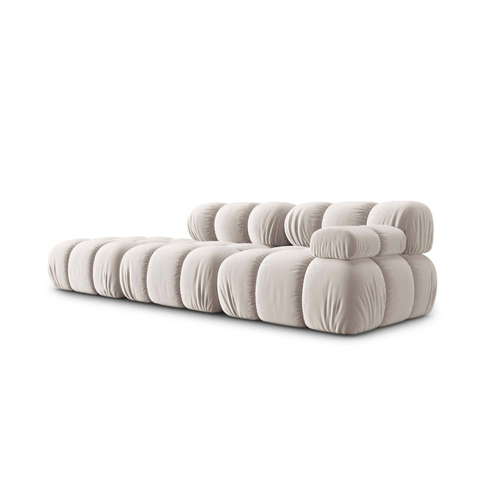 Milo Casa Tropea Modulaire 2-zitsbank Links Open met Hocker - Lichtbeige