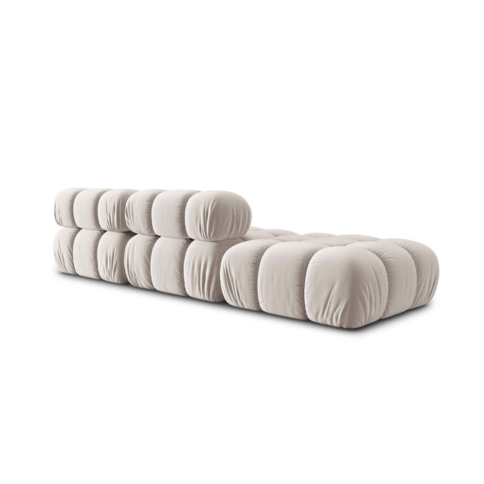 Milo Casa Tropea Modulaire 2-zitsbank Links Open met Hocker - Lichtbeige