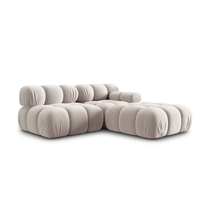 Milo Casa Tropea Modulaire 2-zitsbank Links Open met Hocker - Lichtbeige