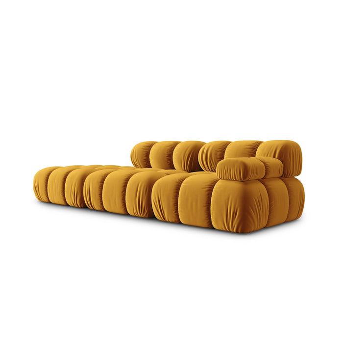 Milo Casa Tropea Modulaire 2-zitsbank Links Open met Hocker - Okergeel