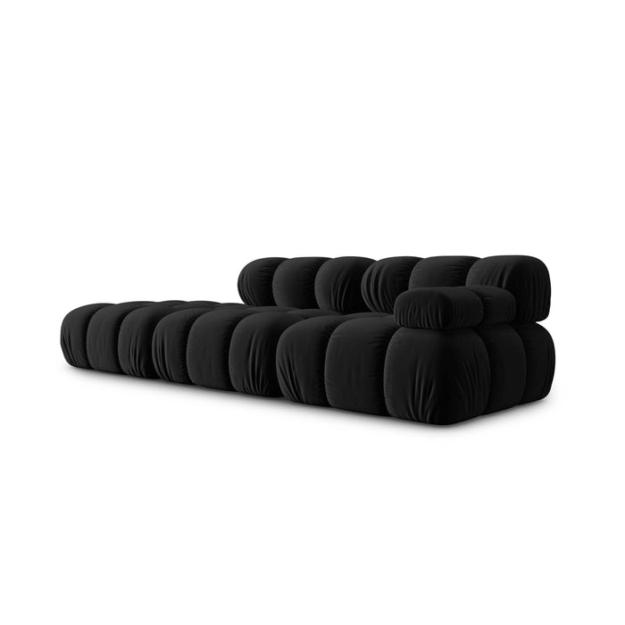 Milo Casa Tropea Modulaire 2-zitsbank Links Open met Hocker - Zwart