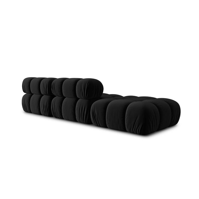 Milo Casa Tropea Modulaire 2-zitsbank Links Open met Hocker - Zwart