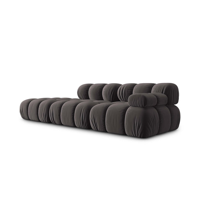 Milo Casa Tropea Modulaire 2-zitsbank Links Open met Hocker - Donkergrijs