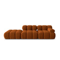 Milo Casa Tropea Modulaire 2-zitsbank Links Open met Hocker - Terracotta