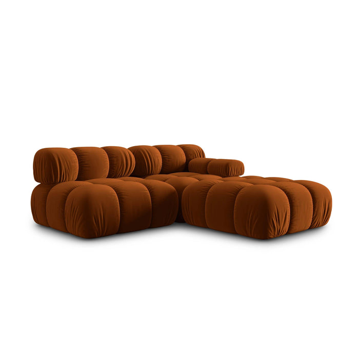Milo Casa Tropea Modulaire 2-zitsbank Links Open met Hocker - Terracotta