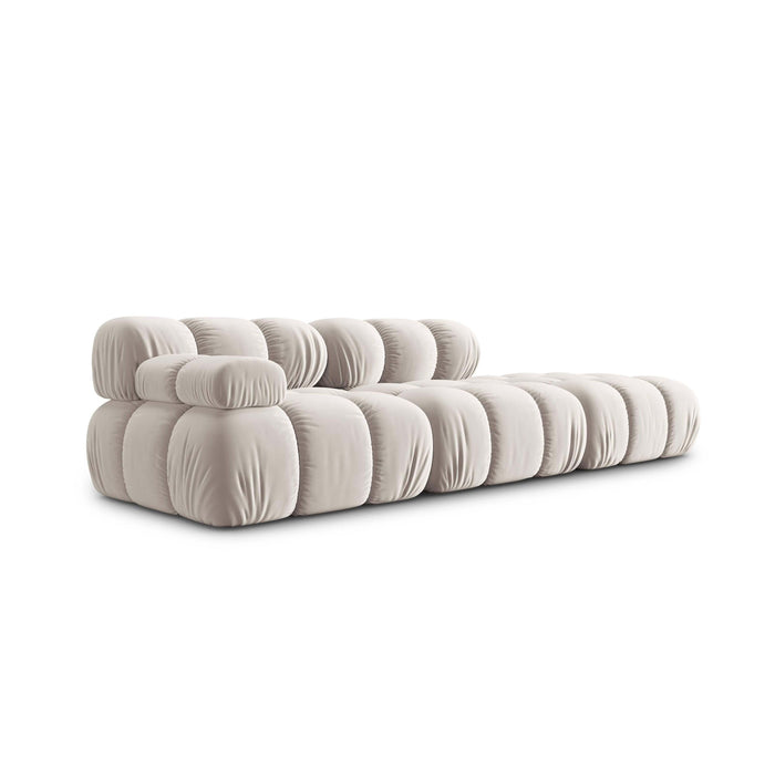 Milo Casa Tropea Modulaire 2-zitsbank Rechts Open met Hocker - Lichtbeige