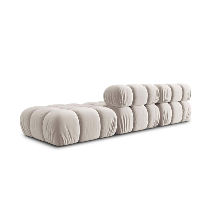 Milo Casa Tropea Modulaire 2-zitsbank Rechts Open met Hocker - Lichtbeige