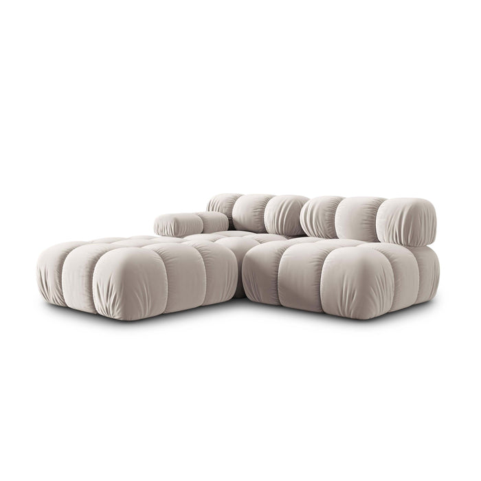 Milo Casa Tropea Modulaire 2-zitsbank Rechts Open met Hocker - Lichtbeige