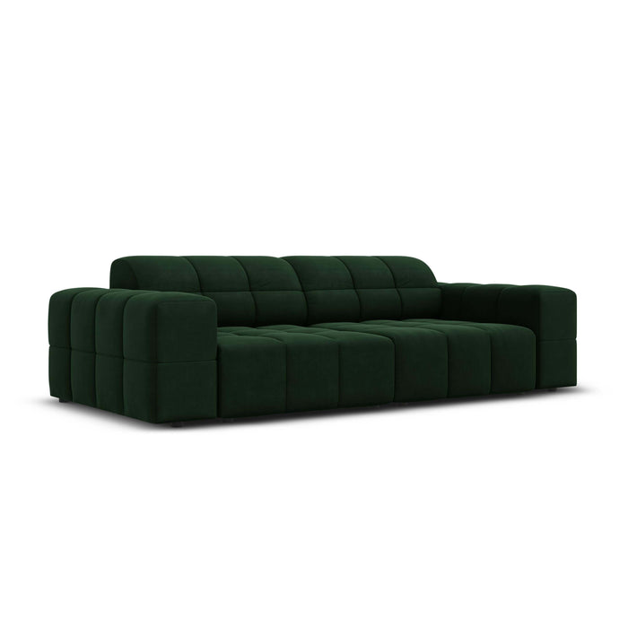 Cosmopolitan Design Chicago 3-zitsbank - Velvet - Flessengroen