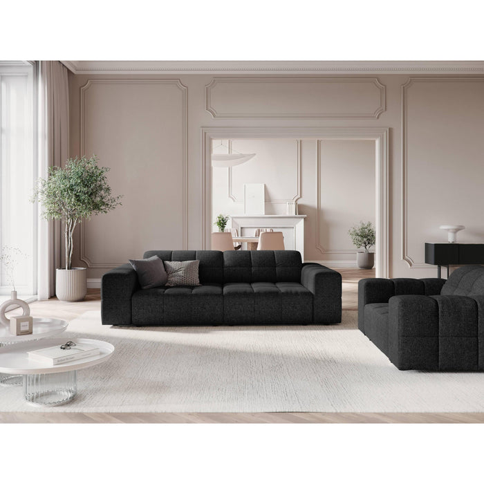 Cosmopolitan Design Chicago 3-zitsbank - Chenille - Zwart