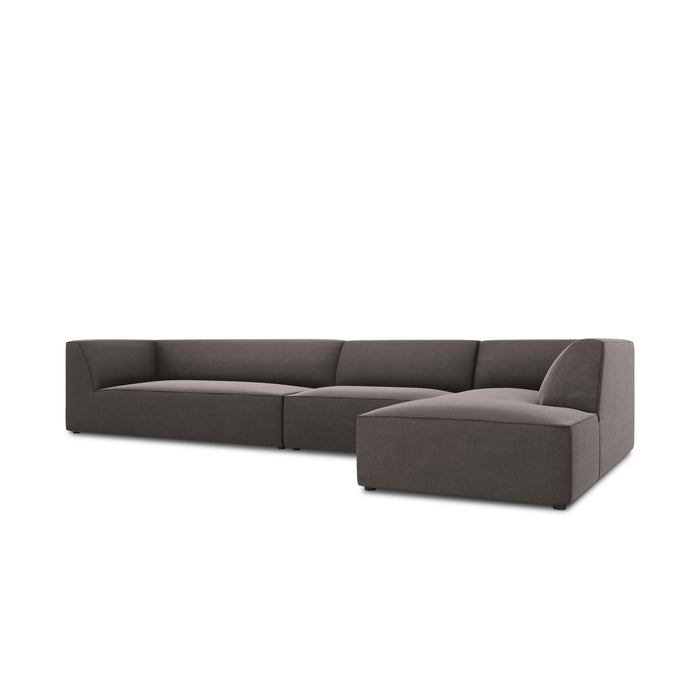 Windsor & Co Sao Hoekbank met Chaise Longue Rechts - 5-zits - Velvet - Donkergrijs