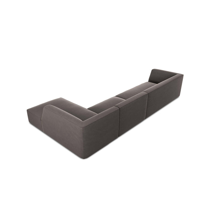Windsor & Co Sao Hoekbank met Chaise Longue Rechts - 5-zits - Velvet - Donkergrijs
