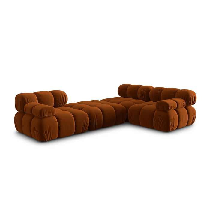 Milo Casa Tropea Modulaire Modulaire 3-zitsbank met Hocker - Terracotta