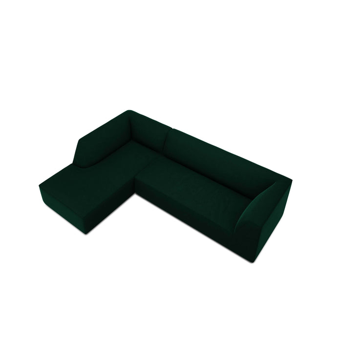 Windsor & Co Sao Hoekbank met Chaise Longue Links - 4-zits - Velvet - Flessengroen