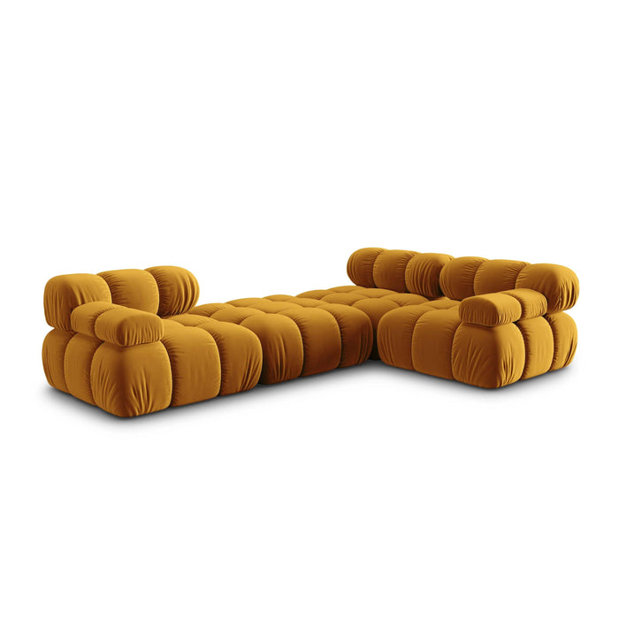 Milo Casa Tropea Modulaire Modulaire 3-zitsbank met Hocker - Okergeel