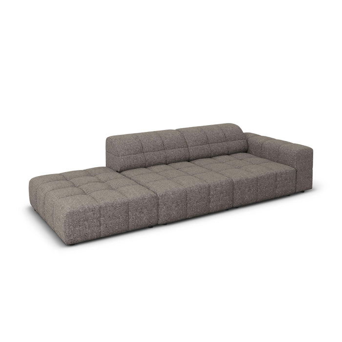 Cosmopolitan Design Chicago 4-zitsbank Links Open - Chenille - Lichtgrijs
