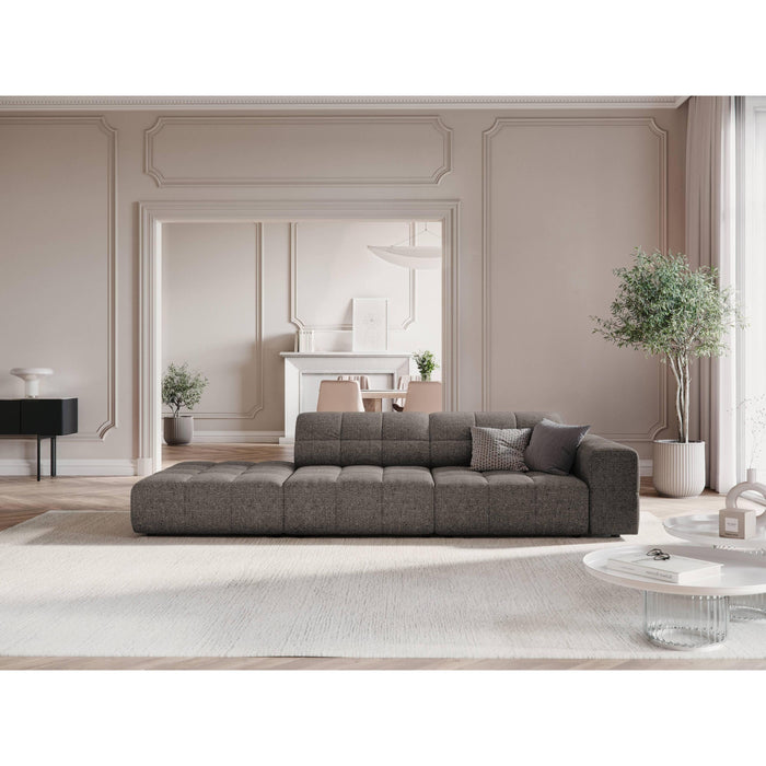 Cosmopolitan Design Chicago 4-zitsbank Links Open - Chenille - Lichtgrijs