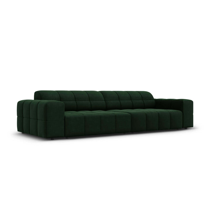 Cosmopolitan Design Chicago 4-zitsbank - Velvet - Flessengroen