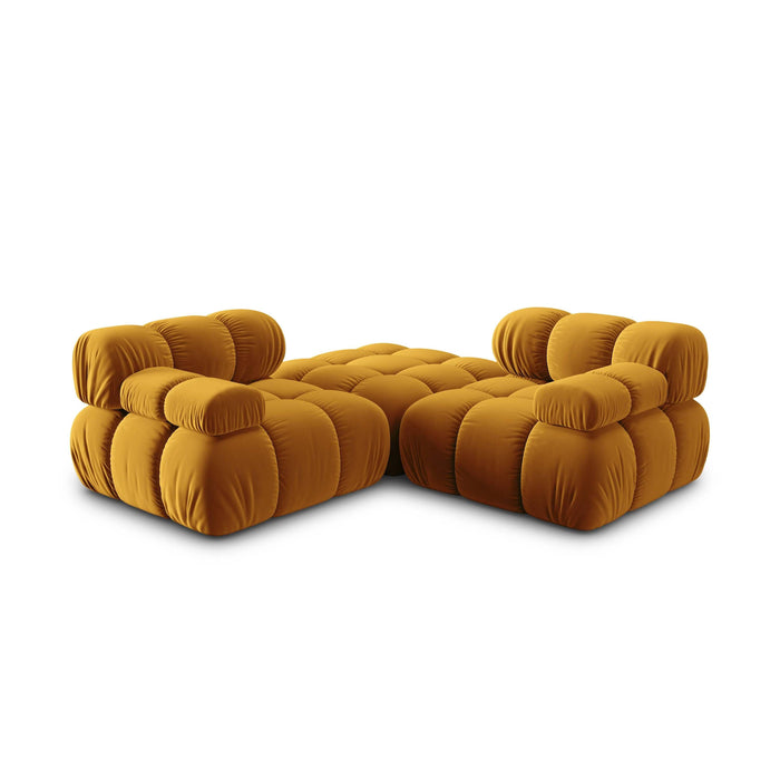 Milo Casa Tropea Modulaire 2-zitsbank met Hocker - Okergeel