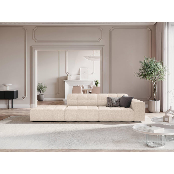 Cosmopolitan Design Chicago 4-zitsbank Links Open - Chenille - Crème