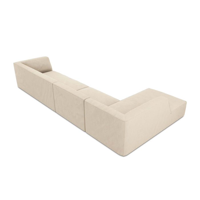 Windsor & Co Sao Hoekbank met Chaise Longue Links - 5-zits - Ribstof - Lichtbeige