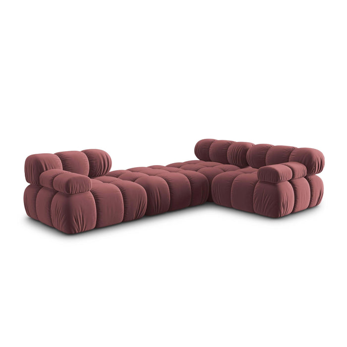 Milo Casa Tropea Modulaire Modulaire 3-zitsbank met Hocker - Roze