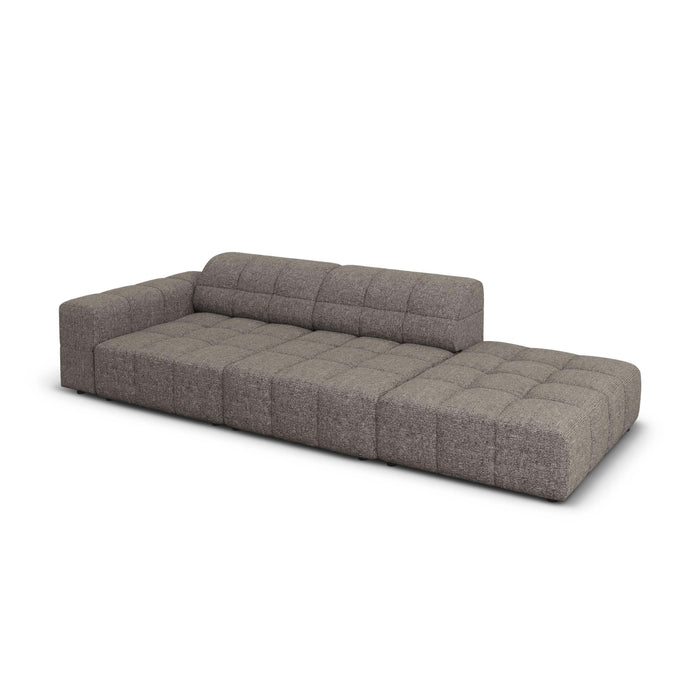 Cosmopolitan Design Chicago 4-zitsbank Rechts Open - Chenille - Lichtgrijs