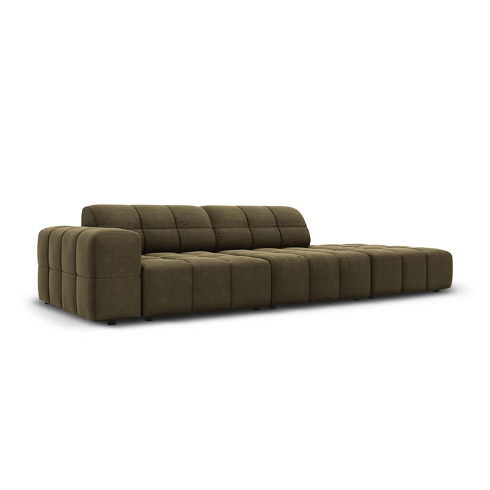 Cosmopolitan Design Chicago 4-zitsbank Rechts Open - Velvet - Olijfgroen