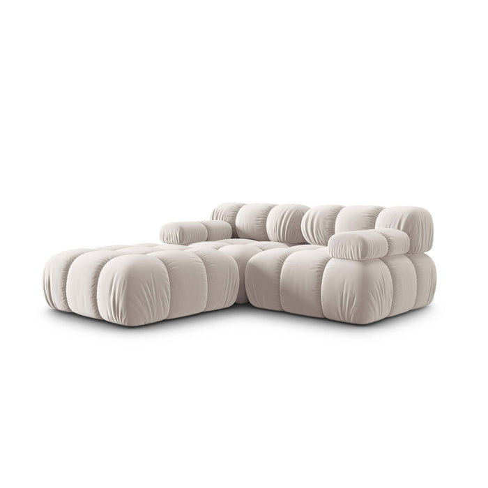 Milo Casa Tropea Modulaire 2-zitsbank met Hocker - Lichtbeige